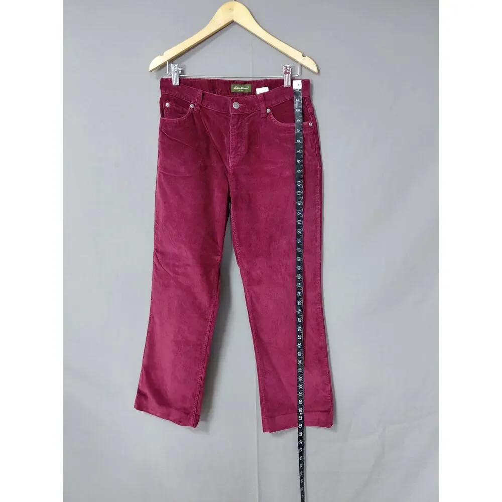 Eddie Bauer Red Stretch Pants Women Size 6 Tall